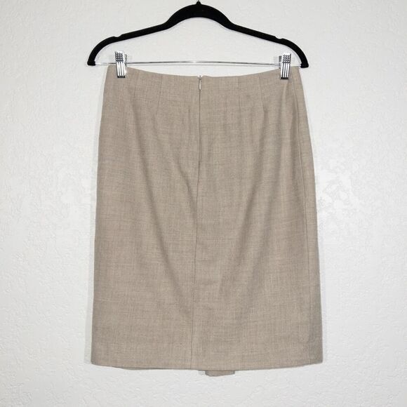 Yansi Fugel Tan Wool‎ Pencil Skirt Size 8 - Picture 5 of 8